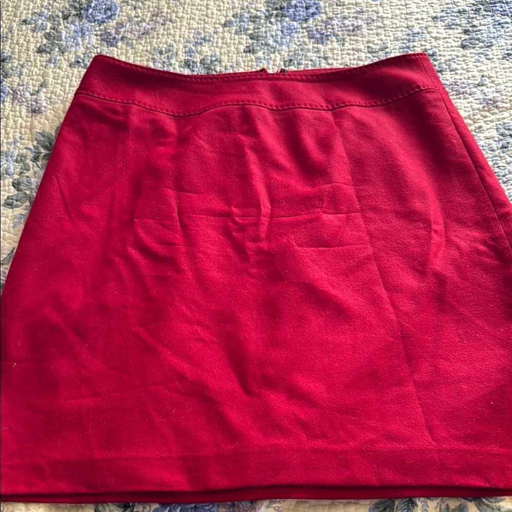 Talbots Vibrant Red Mini Skirt
